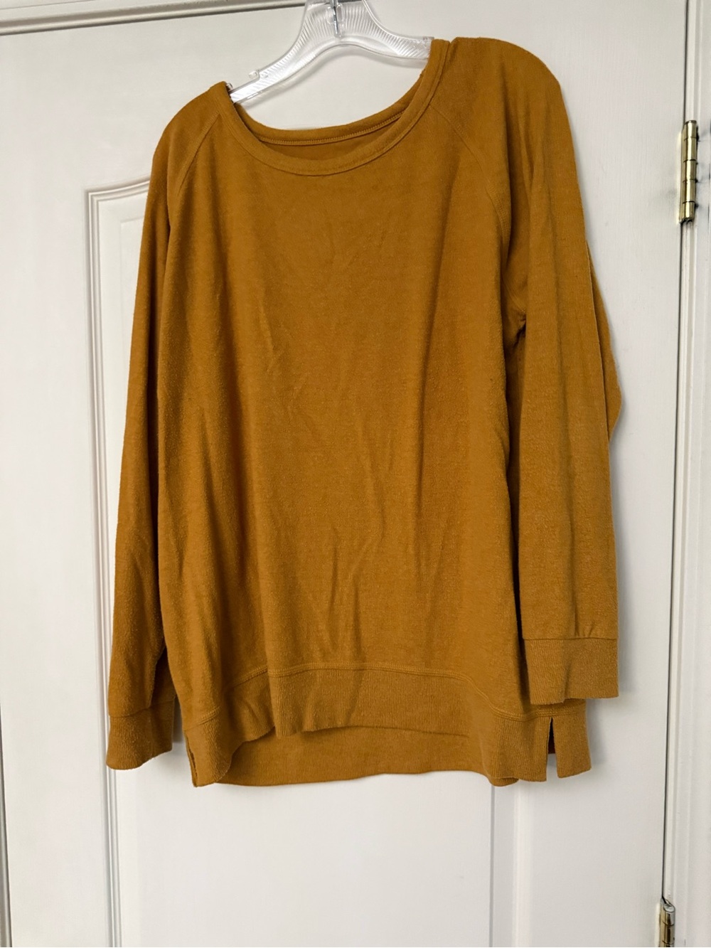Sonoma Mustard Scoop Neck Lightweight Sweater
